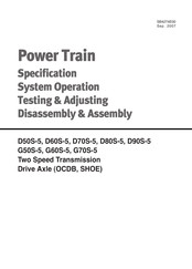 Doosan D70S-5 Specifications Systems Operation Testing & Adjusting Disassembly & Assembly