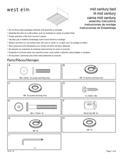 West Elm Mid Century Bed Assembly Instructions Manual