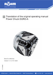 Rohm DURO-A Translation Of The Original Operating Manual