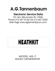 Heath Company Heathkit AG-7 Assembling And Using