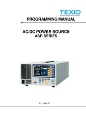 TEXIO ASR501-351 Programming Manual