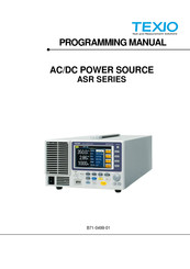 TEXIO ASR102-351G Programming Manual