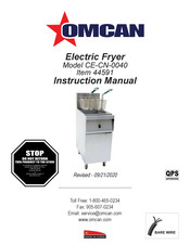 Omcan CE-CN-0040 Instruction Manual
