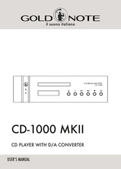 Gold Note CD-1000 MKII User Manual