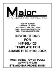 Major Manufacturing HIT-30L-125 Instructions Manual