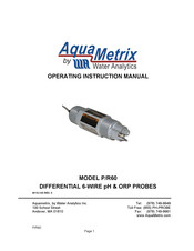 Water Analytics AquaMetrix P/R60 Operating Instructions Manual