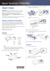 Epson SureColor P700 Quick Start Manual