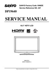 Sanyo DP19640 Service Manual