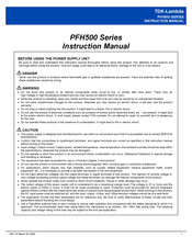 TDK-Lambda PFH500 Series Instruction Manual