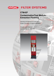 HYDAC FILTER SYSTEMS CTM-EF Operating And Maintenance Instructions Manual