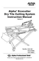 Alpha Professional Tools ECC-TABLE Instruction Manual