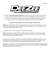 Dee Zee DZ8270A Installation Instructions Manual