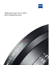 Zeiss Lightweight Zoom LWZ.3 Instructions Manual