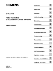Siemens SITRANS L Series Operating Instructions Manual