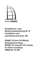 eQ-3 HomeMatic HMW-IO-12-FM Installation And Operating Manual