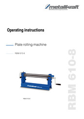 Metallkraft RBM 610-8 Operating Instructions Manual