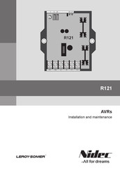 Nidec Leroy-Somer R121 Installation And Maintenance Manual