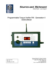 Sturtevant Richmont Programmable Torque Verifier FM II Owner's Manual