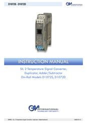 GM International D1072S Instruction Manual