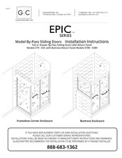 GlassCrafters EPIC ESB9 Installation Instructions Manual