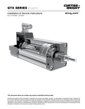 Curtiss-Wright EXLAR GTX100 Installation & Service Instructions Manual