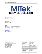 Mitek RoofTracker III Service Bulletin