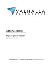 Valhalla Scientific Alpha 4314 Series Operation Manual
