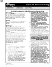 Flowserve Centura DBL Series Installation, Operating,  & Maintenance Instructions