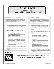 Maytag MLG31PCB Installation Manual