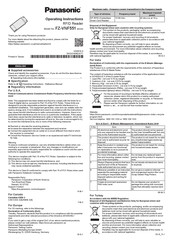 Panasonic FZ-VNF551 Series Operating Instructions Manual