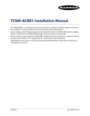 Banner TCNM-ACBB1 Installation Manual