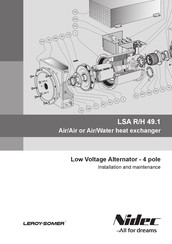 Nidec LEROY-SOMER LSA H 49.1 Installation And Maintenance Manual