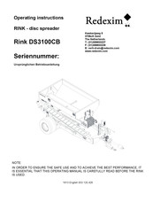 Redexim Rink DS3100CB Operating Instructions Manual