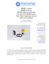 Micronor MR380-1 Series Instruction Manual