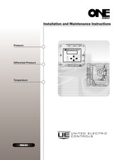 United Electric Controls ONE Series Installation And Maintenance Instructions Manual