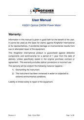 Kingfisher KI6501 User Manual