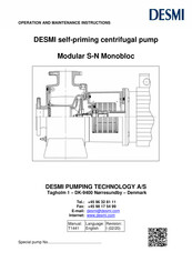 Desmi Modular S-N Series Operation And Maintenance Instructions