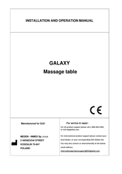 DJO GALAXY JUPITER S5.Fx-H Installation And Operation Manual