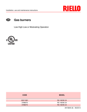 Riello 3788070 Installation, Use And Maintenance Instructions