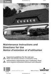 weinor N 2000 Maintenance Instructions And Directions For Use