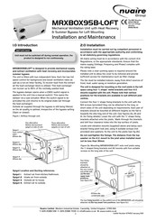 Nuaire Group MRXBOX95B-LOFT Installation And Maintenance Manual