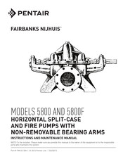 Pentair Fairbanks nijhuis 5800F Instruction And Maintenance Manual