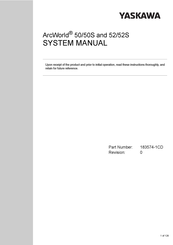 YASKAWA ArcWorld 52 System Manual