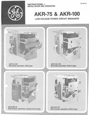 GE AKR-100 Series Instructions - Installation And Operation
