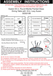 Courtyard Creations Easton Assembly Instructions