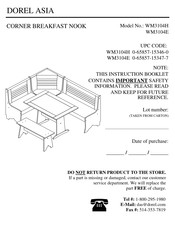 Dorel Asia WM3104E Instruction Booklet
