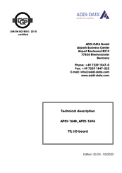 Addi-Data APCI-1648 Technical Description