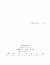 GMX SAB-9D User Manual