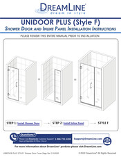 Dreamline UNIDOOR PLUS Installation Instructions Manual