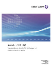 Alcatel-Lucent 1850 Installation And System Turn-Up Manual
